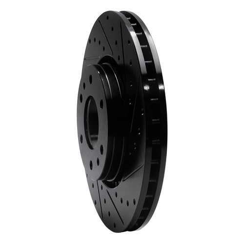 R1 02-09 Buick Rainier Front Right Drilled & Slotted Black Brake Rotor