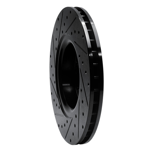 R1 02-09 Buick Rainier Front Right Drilled & Slotted Black Brake Rotor