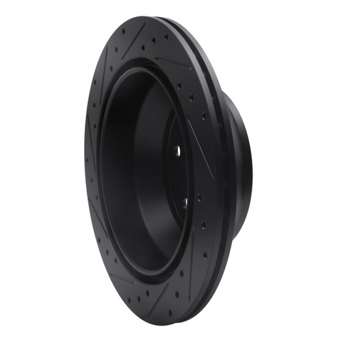 R1 02-09 Buick Rainier Rear Right Drilled & Slotted Black Brake Rotor