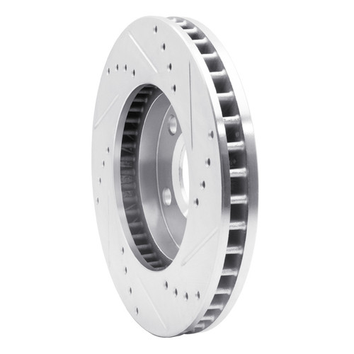 R1 90-97 Buick Park Avenue Front Left Drilled & Slotted Silver Brake Rotor