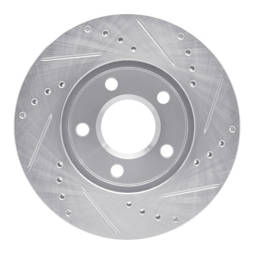 R1 90-97 Buick Park Avenue Front Left Drilled & Slotted Silver Brake Rotor
