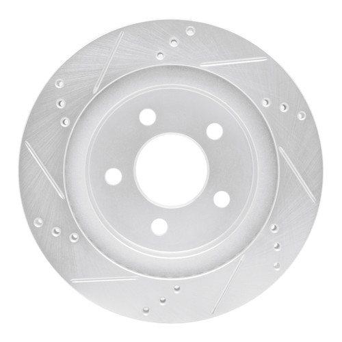 R1 93-97 Chevrolet Camaro Rear Right Drilled & Slotted Silver Brake Rotor