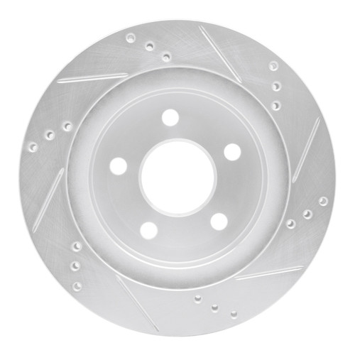 R1 93-97 Chevrolet Camaro Rear Left Drilled & Slotted Silver Brake Rotor