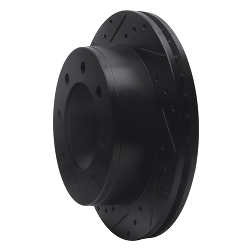 R1 99-20 Chevrolet Silverado 2500 Rear Left Drilled & Slotted Black Brake Rotor