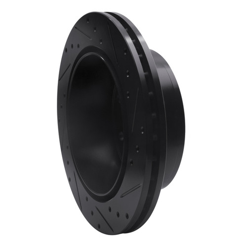 R1 99-20 Chevrolet Silverado 2500 Rear Left Drilled & Slotted Black Brake Rotor