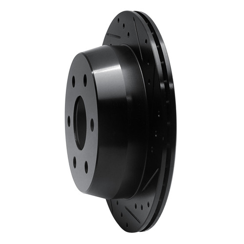 R1 99-07 Chevrolet Suburban 1500 Rear Right Drilled & Slotted Black Brake Rotor