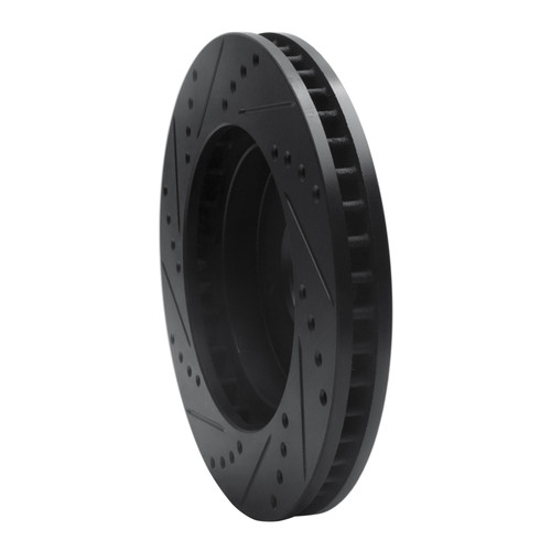 R1 97-05 Chevrolet S10 Front Right Drilled & Slotted Black Brake Rotor