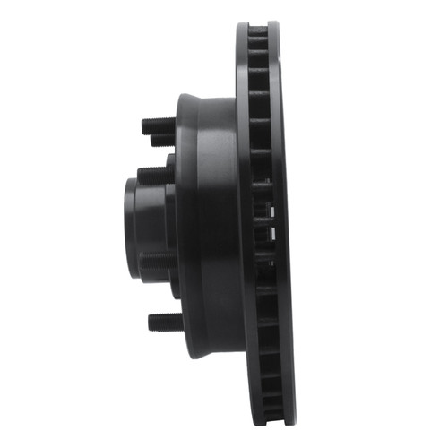 R1 92-02 Chevrolet G30 Front Left Drilled & Slotted Black Brake Rotor