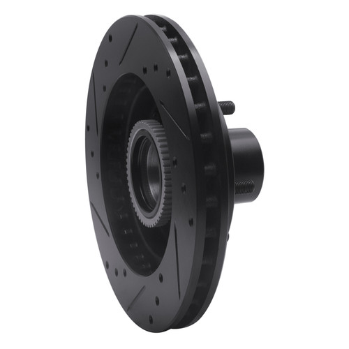 R1 91-03 Chevrolet S10 Blazer Front Right Drilled & Slotted Black Brake Rotor