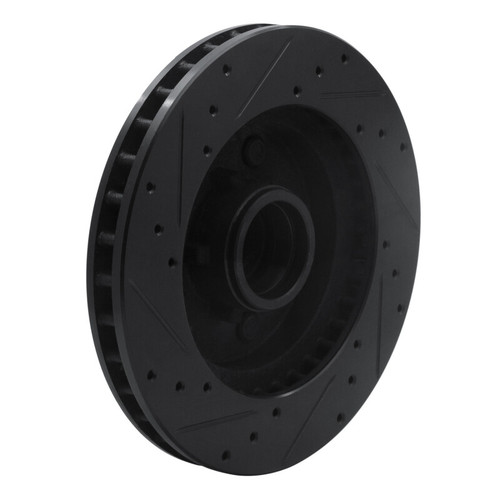 R1 88-94 Chevrolet C1500 Front Right Drilled & Slotted Black Brake Rotor