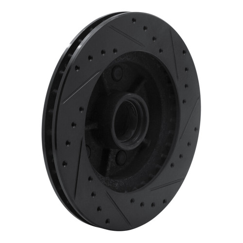 R1 88-91 Chevrolet C1500 Front Left Drilled & Slotted Black Brake Rotor