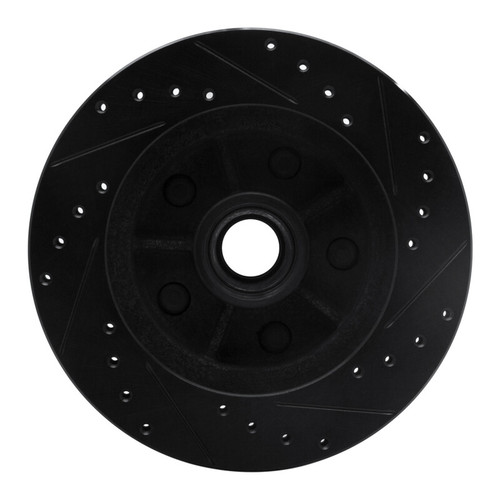 R1 88-91 Chevrolet C1500 Front Left Drilled & Slotted Black Brake Rotor
