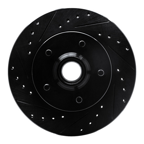 R1 88-91 Chevrolet C1500 Front Left Drilled & Slotted Black Brake Rotor