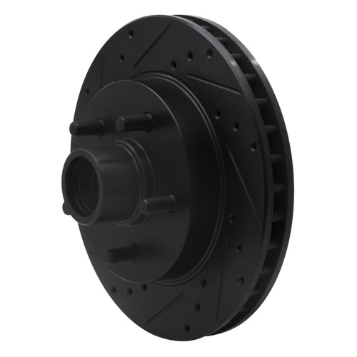 R1 88-94 Chevrolet C1500 Front Left Drilled & Slotted Black Brake Rotor