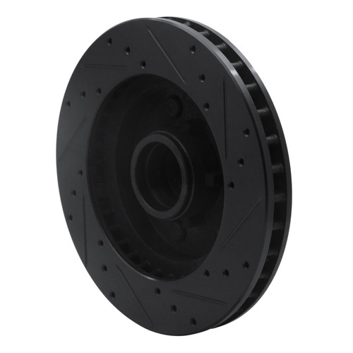 R1 88-94 Chevrolet C1500 Front Left Drilled & Slotted Black Brake Rotor