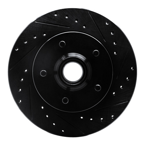 R1 88-91 Chevrolet C1500 Front Right Drilled & Slotted Black Brake Rotor
