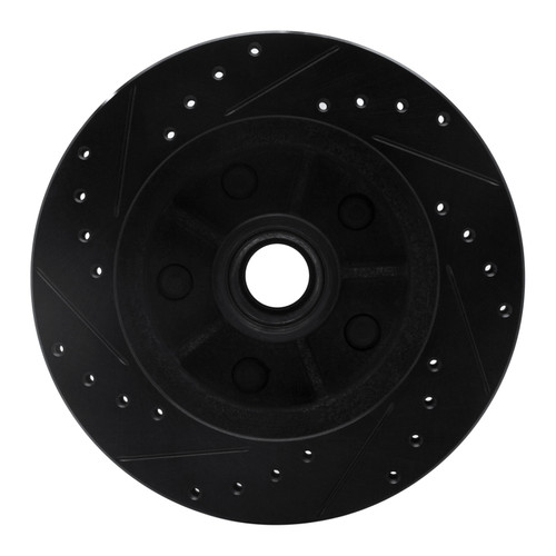 R1 88-91 Chevrolet C1500 Front Right Drilled & Slotted Black Brake Rotor