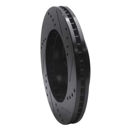 R1 79-98 Buick Riviera Front/Rear Left Drilled & Slotted Black Brake Rotor