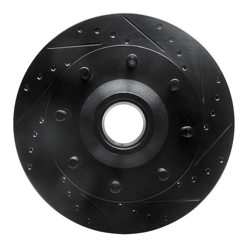 R1 71-95 Chevrolet C20 Pickup Front Right Drilled & Slotted Black Brake Rotor