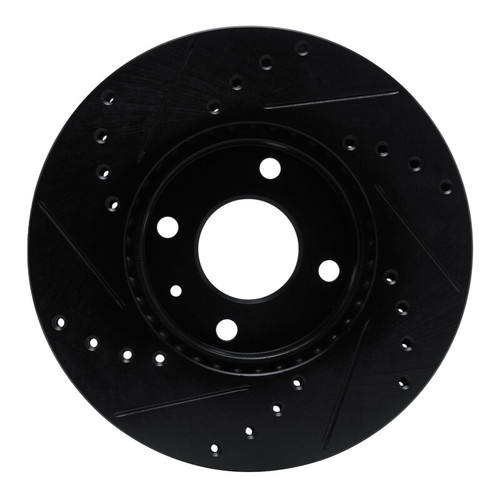 R1 16-22 Chevrolet SPARK (USA/Canada) Front Right Drilled & Slotted Black Brake Rotor