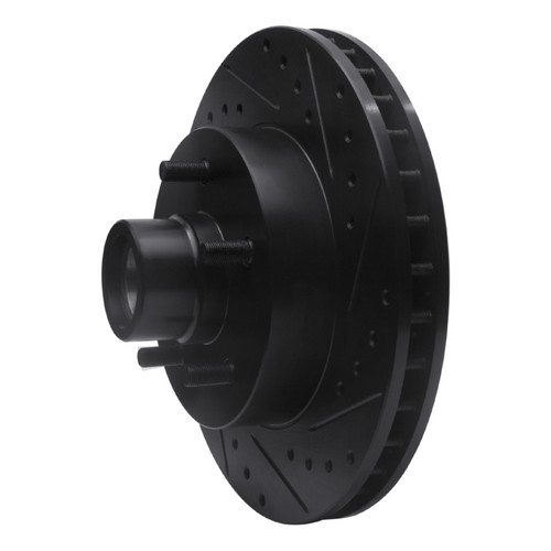 R1 69-96 Buick Estate Wagon Front Right Drilled & Slotted Black Brake Rotor