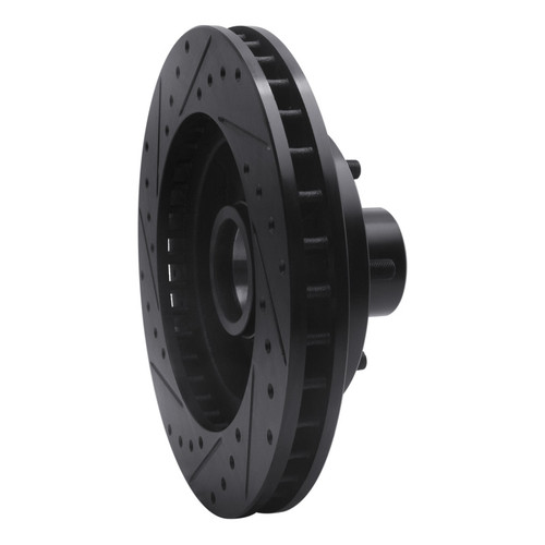 R1 69-96 Buick Estate Wagon Front Right Drilled & Slotted Black Brake Rotor