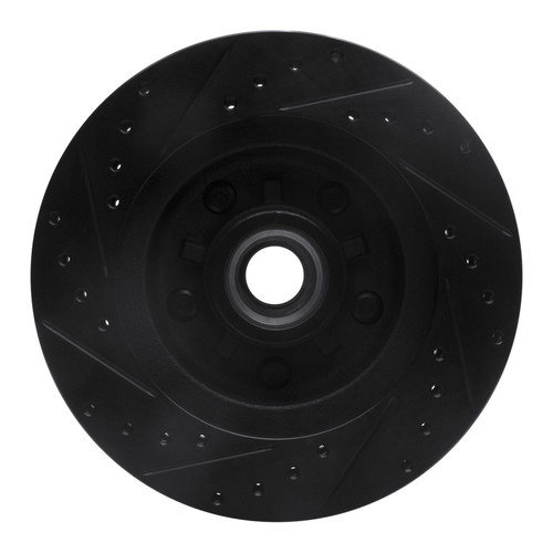 R1 69-96 Buick Estate Wagon Front Right Drilled & Slotted Black Brake Rotor