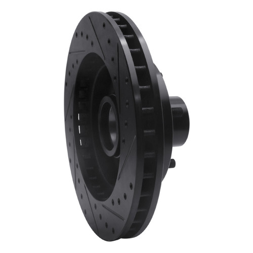 R1 69-96 Buick Riviera Front Left Drilled & Slotted Black Brake Rotor