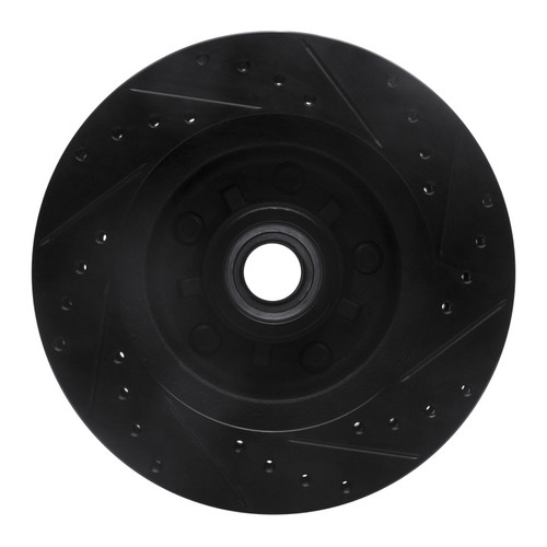 R1 69-96 Buick Riviera Front Left Drilled & Slotted Black Brake Rotor