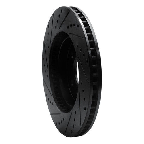 R1 02-07 Chevrolet Equinox Front Right Drilled & Slotted Black Brake Rotor