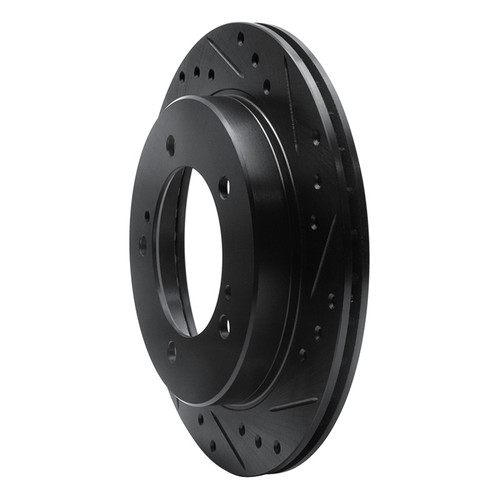 R1 91-98 Chevrolet Tracker Front Right Drilled & Slotted Black Brake Rotor