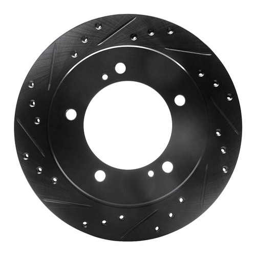 R1 91-98 Chevrolet Tracker Front Left Drilled & Slotted Black Brake Rotor