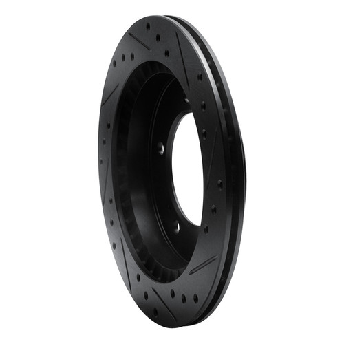 R1 91-98 Chevrolet Tracker Front Left Drilled & Slotted Black Brake Rotor