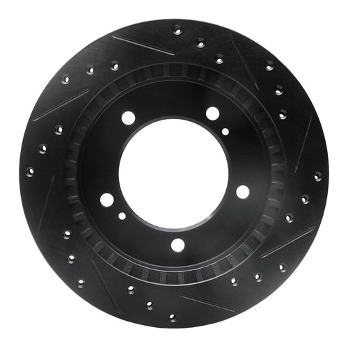 R1 91-98 Chevrolet Tracker Front Left Drilled & Slotted Black Brake Rotor