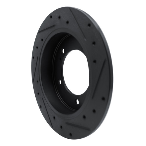 R1 83-98 Chevrolet Tracker Front Left Drilled & Slotted Black Brake Rotor