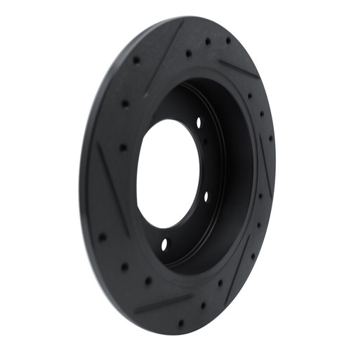 R1 83-98 Chevrolet Tracker Front Right Drilled & Slotted Black Brake Rotor