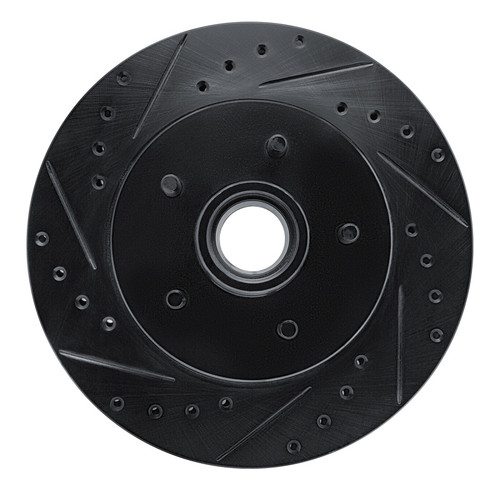 R1 85-92 Chevrolet Camaro Front Left Drilled & Slotted Black Brake Rotor