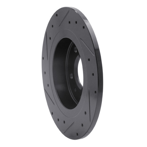 R1 11-19 Buick Verano Rear Right Drilled & Slotted Black Brake Rotor