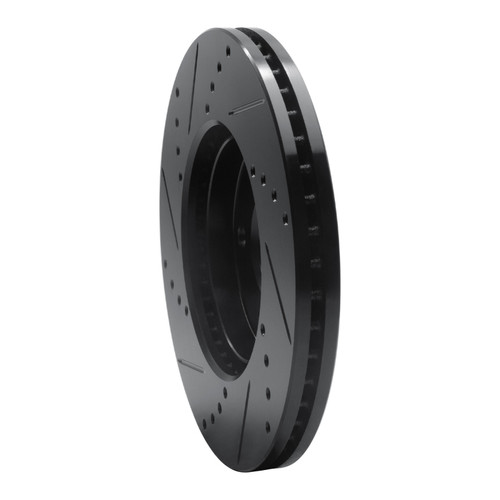 R1 06-11 Chevrolet HHR Front Right Drilled & Slotted Black Brake Rotor