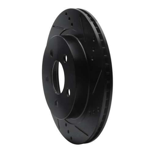 R1 93-97 Chevrolet Camaro Rear Right Drilled & Slotted Black Brake Rotor