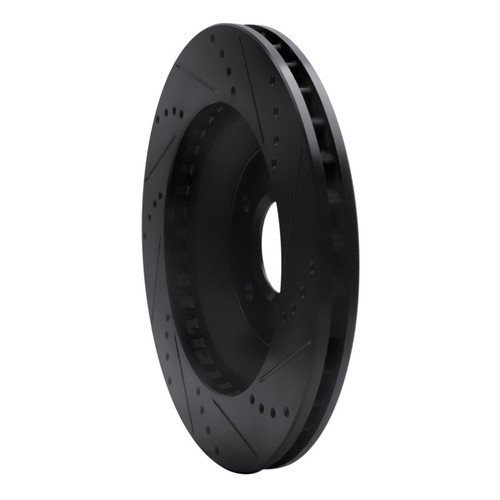 R1 88-96 Chevrolet Corvette Right Front Drilled & Slotted Black Brake Rotor