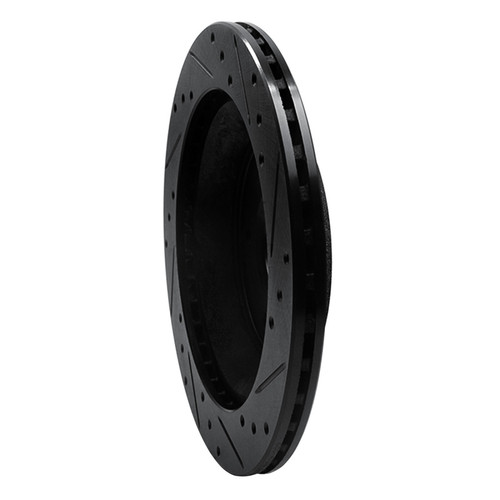 R1 88-96 Chevrolet Corvette Rear Left Drilled & Slotted Black Brake Rotor