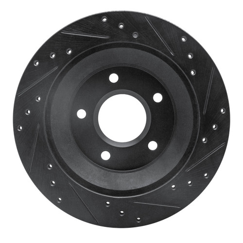 R1 88-94 Chevrolet Corvette Front Left Drilled & Slotted Black Brake Rotor