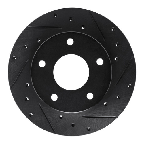 R1 82-88 Chevrolet Camaro Rear Right Drilled & Slotted Black Brake Rotor