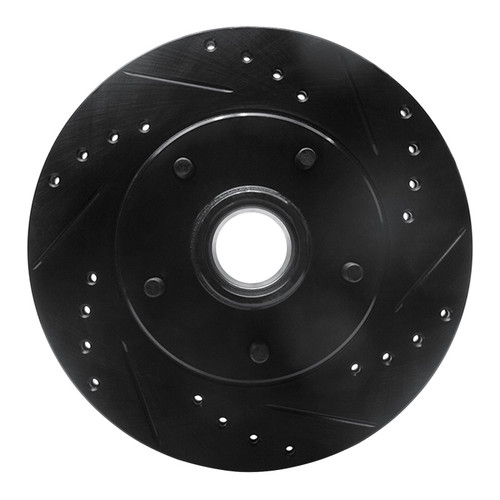 R1 78-90 Buick LeSabre Front Right Drilled & Slotted Black Brake Rotor
