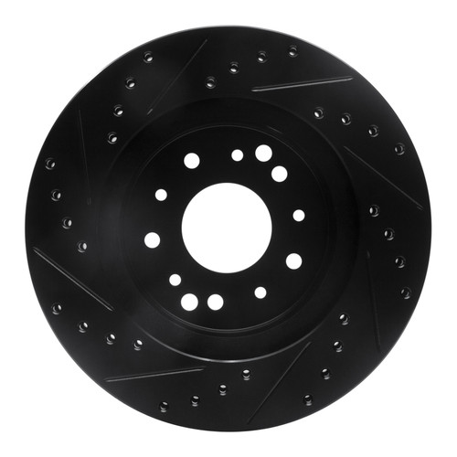 R1 63-82 Chevrolet Camaro Front/Rear Right Drilled & Slotted Black Brake Rotor