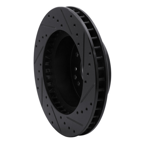 R1 63-82 Chevrolet Corvette Front/Rear Left Drilled & Slotted Black Brake Rotor