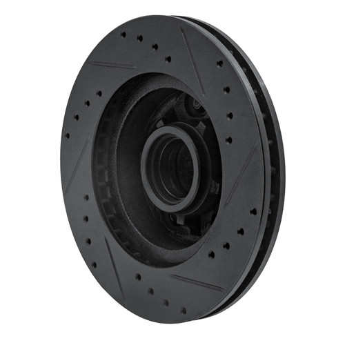 R1 70-81 Buick Electra Front Left Drilled & Slotted Black Brake Rotor