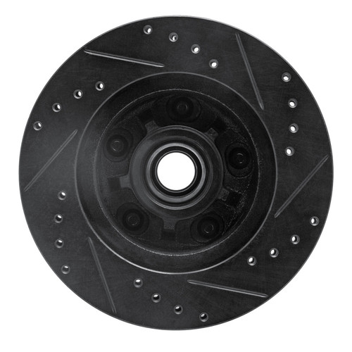 R1 70-81 Buick Electra Front Left Drilled & Slotted Black Brake Rotor