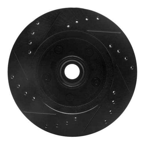 R1 67-74 Buick GS Front Right Drilled & Slotted Black Brake Rotor